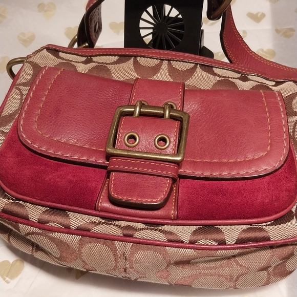 Vintage Coach Legacy Signature Leather and Suede Handbag - Picture 7 of 17